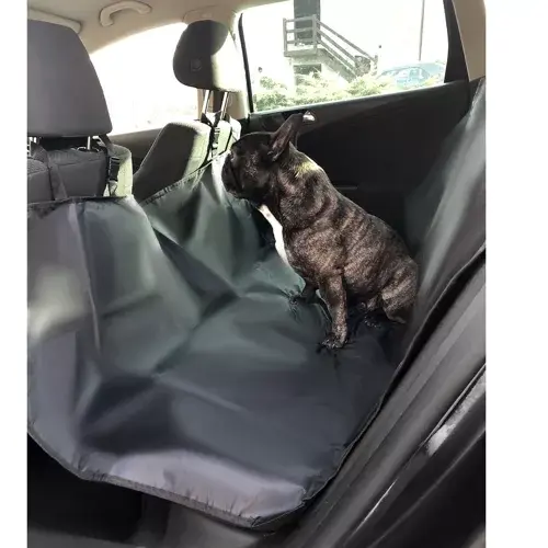 Husa auto profesional, Protectie si transport animale, Caini si pisici, Pentru bancheta autoturismului, Impermeabil, Antialunecare, Negru, 144 x 144 cm