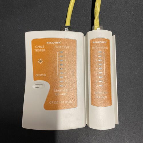Tester cabluri RJ45/RJ11, 2 viteze, pentru diagnoza retele, set cu tester MASTER si tester PILOT
