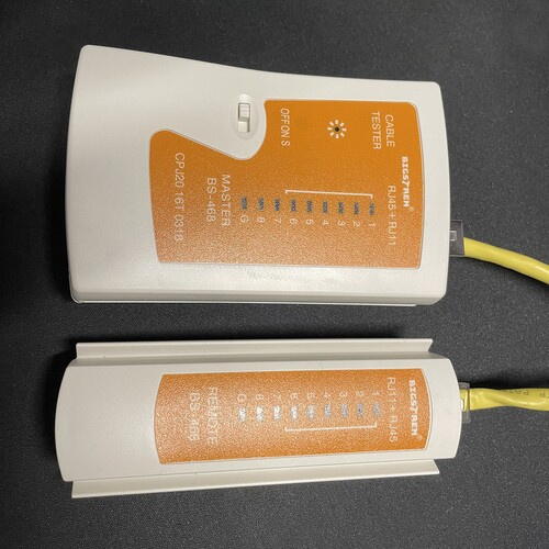 Tester cabluri RJ45/RJ11, 2 viteze, pentru diagnoza retele, set cu tester MASTER si tester PILOT