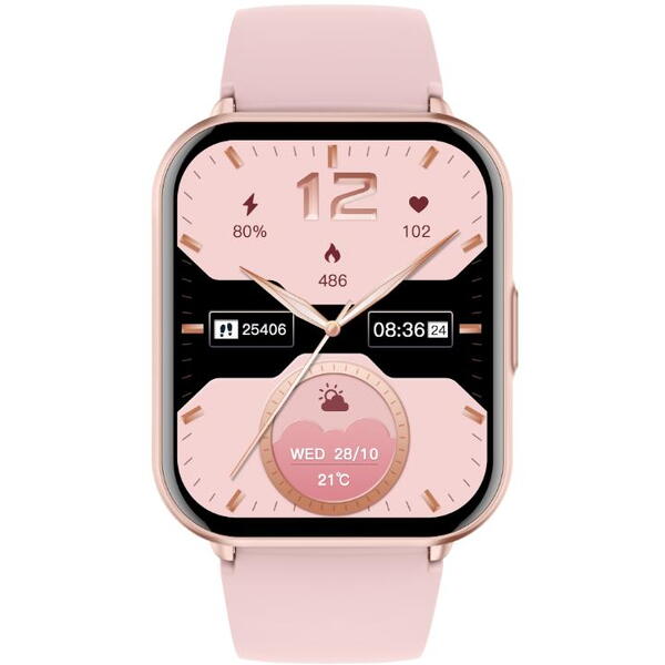 SmartWatch cu Ritm Cardiac, Nivel Oxigen, Tensiune Arteriala, Apel Bluetooth, Calculator, Nivel Stres, Numar SOS, Alarma S818