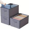 Organizator imbracaminte cu 9 compartimente pentru blugi, pulovere, camasi, 44x30x20 Gri