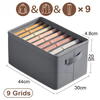 Organizator imbracaminte cu 9 compartimente pentru blugi, pulovere, camasi, 44x30x20 Gri