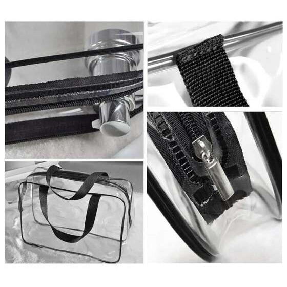 Set 3 organizatoare cosmetice pentru calatorii, multifunctionale, rezistente la apa, Transparent