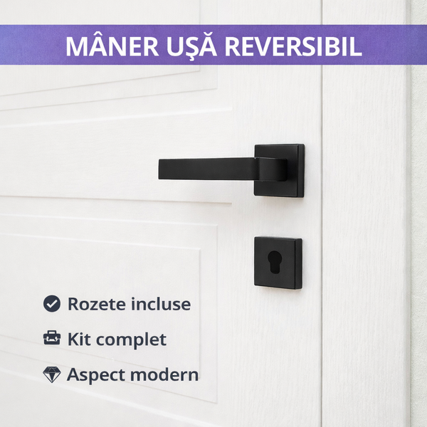 Maner Usa, Universal, Rozeta, Reversibil, Negru