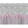 Cort de joaca pentru copii, Varf Conic, Perdele Transparente, Dimensiuni Generoase, Instalare Usoara, pentru Interior/Exterior, 123 x 123 x 140cm, Roz/Gri