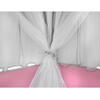 Cort de joaca pentru copii, Varf Conic, Perdele Transparente, Dimensiuni Generoase, Instalare Usoara, pentru Interior/Exterior, 123 x 123 x 140cm, Roz/Gri