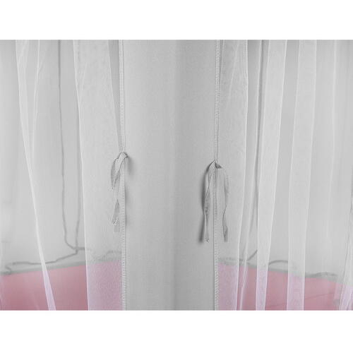 Cort de joaca pentru copii, Varf Conic, Perdele Transparente, Dimensiuni Generoase, Instalare Usoara, pentru Interior/Exterior, 123 x 123 x 140cm, Roz/Gri