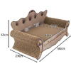 Canapea pentru ascutit gheare pisici, carton presat stratificat, dimensiune totala 32 x 29 x 60 cm, Crem
