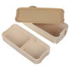 Cutie de pranz alimentara, Lingura si Furculita Incluse, 750 ml, Bej, Din Material Ecologic