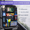 Organizator auto pentru spatarul scaunului, cu 10 buzunare, Suport Tableta, Suport Sticla Apa, Negru