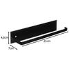 Suport rola prosoape de hartie bucatarie montat pe perete, Din otel inoxidabil, Suport pentru folie de plastic, Suport pentru agatat prosoape, 26 cm, Negru