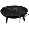 Vatra de foc pentru terasa si gradina, din Otel, Diametru 58 cm, Inaltime 23 cm, culoare Negru
