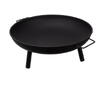 Vatra de foc pentru terasa si gradina, din Otel, Diametru 58 cm, Inaltime 23 cm, culoare Negru