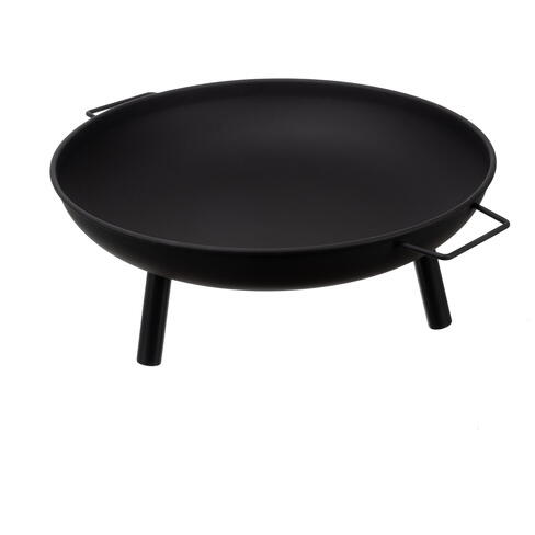 Vatra de foc pentru terasa si gradina, din Otel, Diametru 58 cm, Inaltime 23 cm, culoare Negru