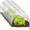 Mini sera, 300x45x40cm, Cadru Metalic, Stil Tunel, Usor de Instalat, Filtru UV, Transparent, 140g/m²
