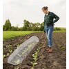 Mini sera, 300x45x40cm, Cadru Metalic, Stil Tunel, Usor de Instalat, Filtru UV, Transparent, 140g/m²