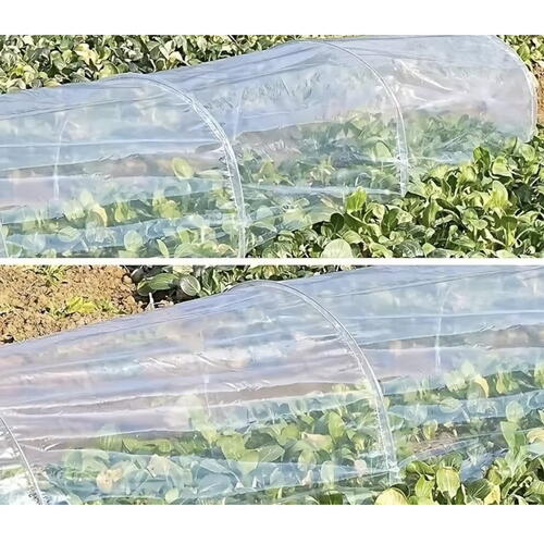 Mini sera, 300x45x40cm, Cadru Metalic, Stil Tunel, Usor de Instalat, Filtru UV, Transparent, 140g/m²