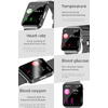 SmartWatch Cu Senzor Glucometru, Acid Uric, EKG, Grasimea din Corp, Temperatura Corporala, Ritm Cardiac, Tensiune Arteriala, Nivel Oxigen, Apel Bluetooth, Calculator, Calendar, Vreme S841