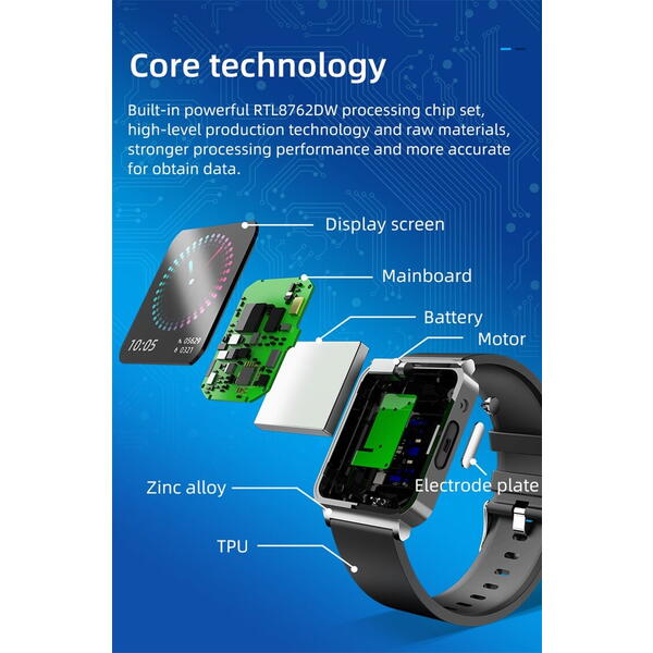 SmartWatch Cu Senzor Glucometru, Acid Uric, EKG, Grasimea din Corp, Temperatura Corporala, Ritm Cardiac, Tensiune Arteriala, Nivel Oxigen, Apel Bluetooth, Calculator, Calendar, Vreme S841