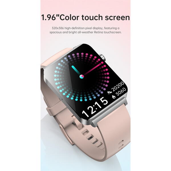 SmartWatch Cu Senzor Glucometru, Acid Uric, EKG, Grasimea din Corp, Temperatura Corporala, Ritm Cardiac, Tensiune Arteriala, Nivel Oxigen, Apel Bluetooth, Calculator, Calendar, Vreme S842