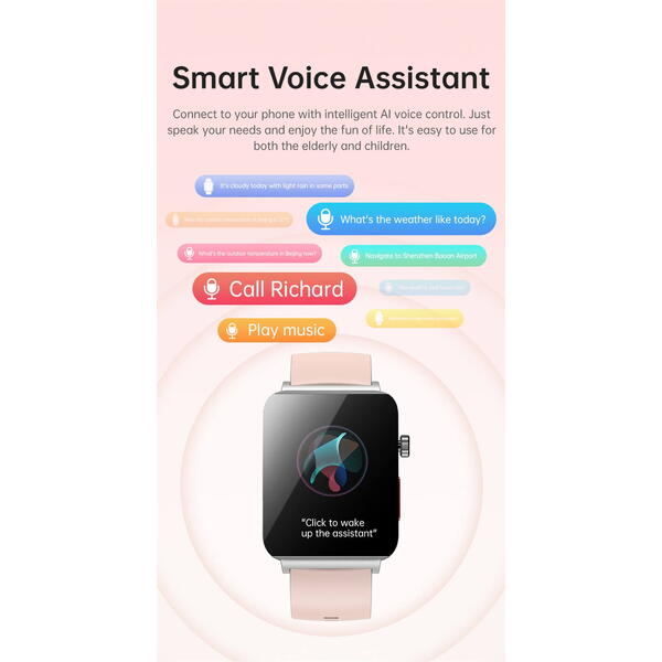 SmartWatch Cu Senzor Glucometru, Acid Uric, EKG, Grasimea din Corp, Temperatura Corporala, Ritm Cardiac, Tensiune Arteriala, Nivel Oxigen, Apel Bluetooth, Calculator, Calendar, Vreme S842