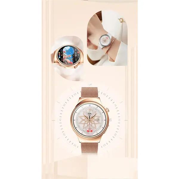 SmartWatch Cu Senzor Glucometru, Acid Uric, EKG, Grasimea din Corp, Temperatura Corporala, Ritm Cardiac, Tensiune Arteriala, Nivel Oxigen, Apel Bluetooth, Calculator, Calendar, Vreme S843