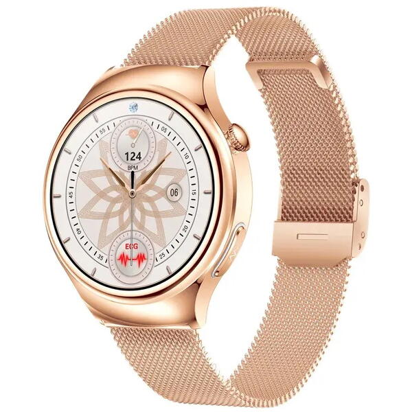 SmartWatch Cu Senzor Glucometru, Acid Uric, EKG, Grasimea din Corp, Temperatura Corporala, Ritm Cardiac, Tensiune Arteriala, Nivel Oxigen, Apel Bluetooth, Calculator, Calendar, Vreme S843