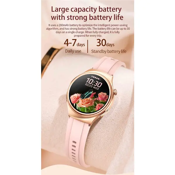 SmartWatch Cu Senzor Glucometru, Acid Uric, EKG, Grasimea din Corp, Temperatura Corporala, Ritm Cardiac, Tensiune Arteriala, Nivel Oxigen, Apel Bluetooth, Calculator, Calendar, Vreme S847