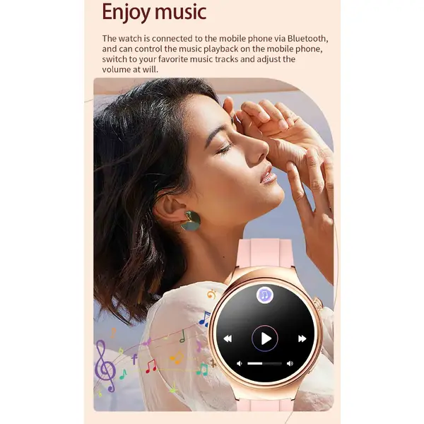 SmartWatch Cu Senzor Glucometru, Acid Uric, EKG, Grasimea din Corp, Temperatura Corporala, Ritm Cardiac, Tensiune Arteriala, Nivel Oxigen, Apel Bluetooth, Calculator, Calendar, Vreme S847