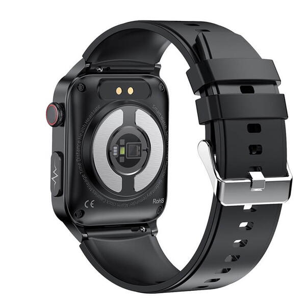 SmartWatch cu Senzor Glucometru, EKG, Nivel Oxigen, Ritm Cardiac, Tensiune Arteriala, Moduri Sport, Calorii, Vreme, Calculator S850