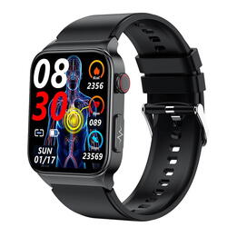 SmartWatch cu Senzor Glucometru, EKG, Nivel Oxigen, Ritm Cardiac, Tensiune Arteriala, Moduri Sport, Calorii, Vreme, Calculator S850