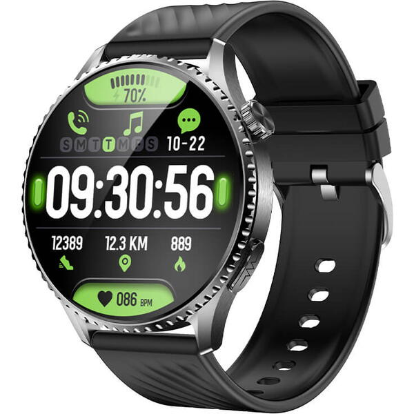 SmartWatch cu Senzor Glucometru, Compozitia Corpului, Grasimi, Apa, Masa Musculara, Tensiune Arteriala, Ritm Cardiac, Lanterna, Calculator, Calendar S851