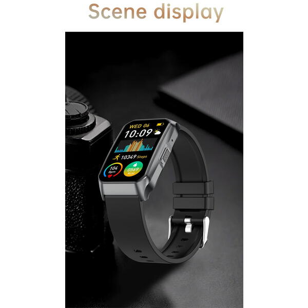 SmartWatch cu Senzor Glucometru, Ritm Cardiac, Nivel Oxigen, Tensiune Arteriala, Apel Bluetooth, Calculator, Moduri Sport, Calorii, Vreme, Ciclu Menstrual, Nivel Stres S833