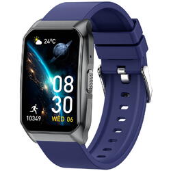 SmartWatch cu Senzor Glucometru, Ritm Cardiac, Nivel Oxigen, Tensiune Arteriala, Apel Bluetooth, Calculator, Moduri Sport, Calorii, Vreme, Ciclu Menstrual, Nivel Stres S834