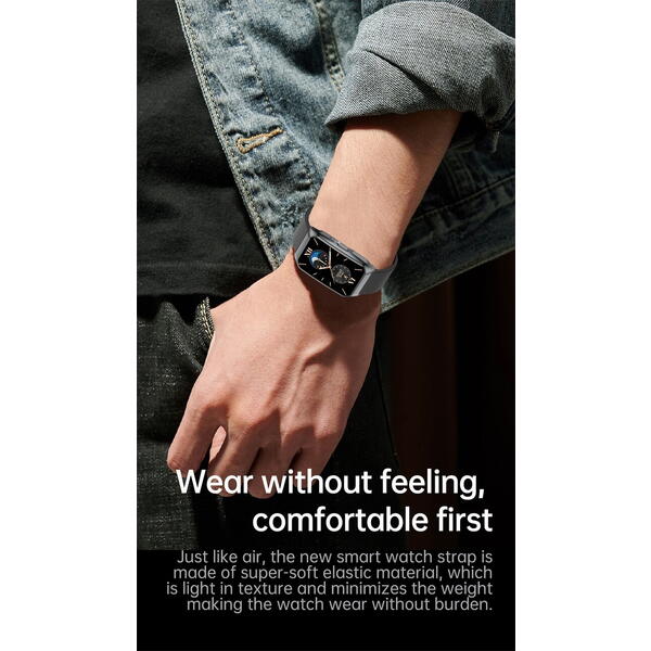 SmartWatch cu Senzor Glucometru, Ritm Cardiac, Nivel Oxigen, Tensiune Arteriala, Apel Bluetooth, Calculator, Moduri Sport, Calorii, Vreme, Ciclu Menstrual, Nivel Stres S836
