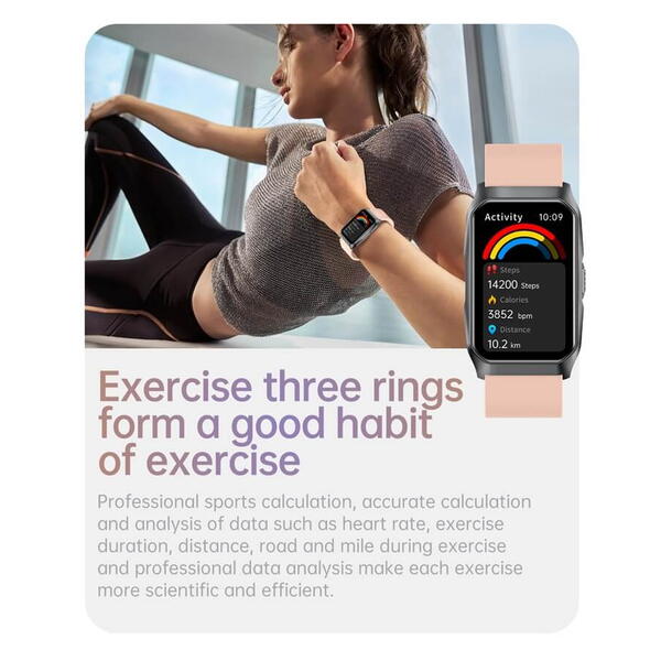 SmartWatch cu Senzor Glucometru, Ritm Cardiac, Nivel Oxigen, Tensiune Arteriala, Apel Bluetooth, Calculator, Moduri Sport, Calorii, Vreme, Ciclu Menstrual, Nivel Stres S837