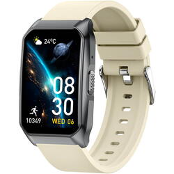 SmartWatch cu Senzor Glucometru, Ritm Cardiac, Nivel Oxigen, Tensiune Arteriala, Apel Bluetooth, Calculator, Moduri Sport, Calorii, Vreme, Ciclu Menstrual, Nivel Stres S838