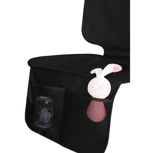 Protectie pentru scaunul auto, Material Impermeabil, Anti Alunecare, Montaj Rapid, Usor de Curatat, 2 Buzunare, Negru