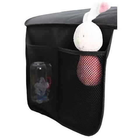 Protectie pentru scaunul auto, Material Impermeabil, Anti Alunecare, Montaj Rapid, Usor de Curatat, 2 Buzunare, Negru