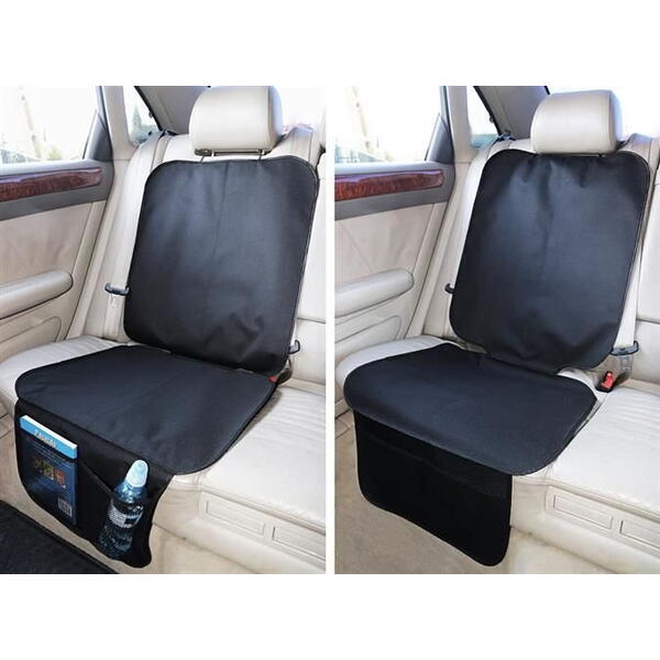 Protectie pentru scaunul auto, Material Impermeabil, Anti Alunecare, Montaj Rapid, Usor de Curatat, 2 Buzunare, Negru