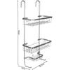 Etajera pentru Baie - Din Aluminiu, Montare prin Suspendare, 3 Compartimente