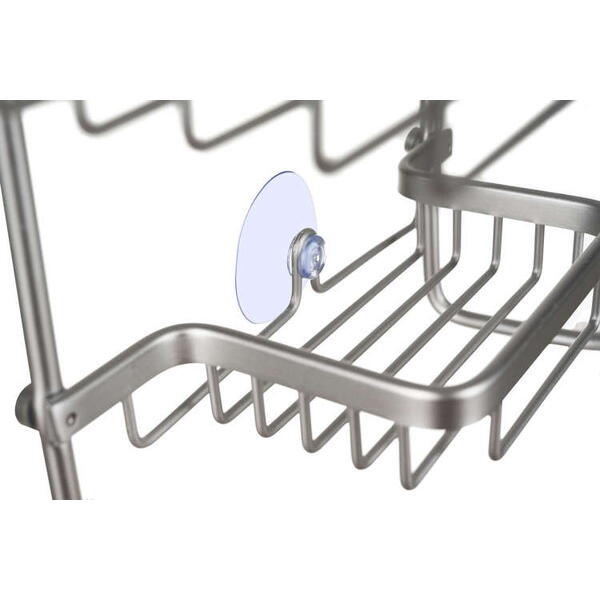Etajera pentru Baie - Din Aluminiu, Montare prin Suspendare, 3 Compartimente