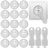 Set 15 protectii pentru prize copii, ABS, cu 3 chei incluse