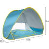 Cort plaja pentru copii cu bazin integrat, POP UP, protectie UV si vant, albastru-galben, 65x115x80cm