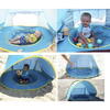 Cort plaja pentru copii cu bazin integrat, POP UP, protectie UV si vant, albastru-galben, 65x115x80cm