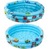 Piscina pentru copii, PVC, 3 Inele, 80 x 30 cm, 58 L, Albastru / Multicolor