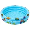 Piscina pentru copii, PVC, 3 Inele, 80 x 30 cm, 58 L, Albastru / Multicolor