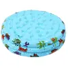 Piscina pentru copii, PVC, 3 Inele, 80 x 30 cm, 58 L, Albastru / Multicolor