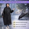 Pelerina de Ploaie Impermeabila , Lungime 110 cm, Confectionata din Material EVA, Prindere cu Capse, Gluga cu snur, Ideal pentru Camping, Drumetii, Pescuit