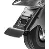 Set 4 roti pivotante industriale cu frana, rotire 360°, argintiu si gri